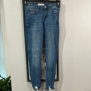 Women's Blue Distressed Jeans
